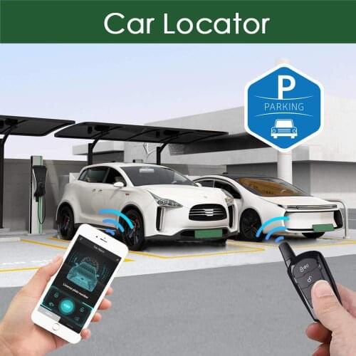 GIORDON 12V Car Security System Keyless Entry Button Keychain Central Kit Door Lock Android and IOS APP with 2 Remote Control