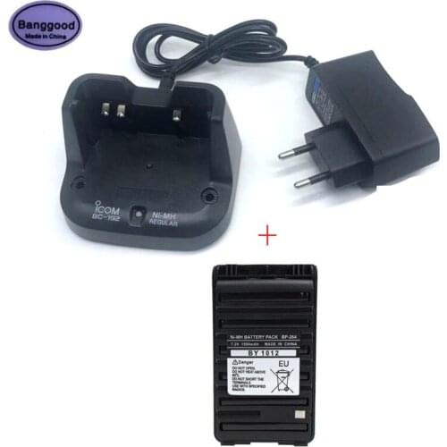 BC-624 BC624 1500mAh Ni-MH Battery + BC-192 Dock Charger BC192 for ICOM IC-F3011 F4011 F3001 F4001 IC-V80 V80E IC-F27SR Radio