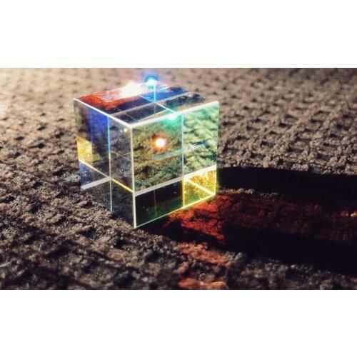 Color Prism for Optical Glass Lens Processing Customized Prism LED Spotlight Convex Lens Light Cube Manufacturer