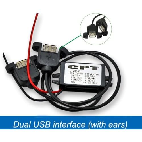 Dual USB Power Converter Buck Module Car Phone Charging DC-DC Step-down Module 12V to 5V 3A