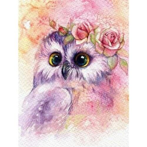 Round Diamond Painting Owl 5d Diy Full Square Diamond Embroidery Cartoon Pictures of Rhinestones Diamond Mosaic Home Decoration
