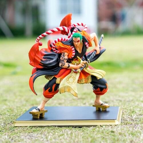 Classic Anime Character One Piece GK Kabuki So Tiens Roronoa Zoro Action Humanoid Model Decoration Toy Children Gift Collection