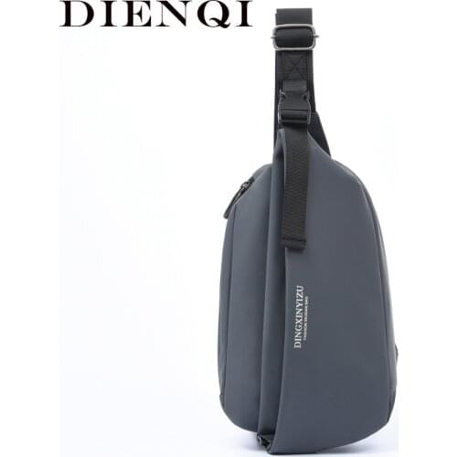 DIENQI Anti-theft Men Chest Bags Small Multifunction Male Sports Sling Bags Fashion Party Side Sling Cross Body Bag for Men 2021