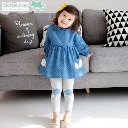 Dress for Girls Fashion Girls Party Dress Kids O-Neck Kids Dress Autumn Casual Korean Baby Clothes Girls Clothes Kids Cotton