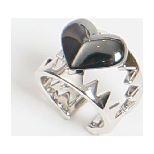 Platinum trap ring infinite Hertz love opening ring