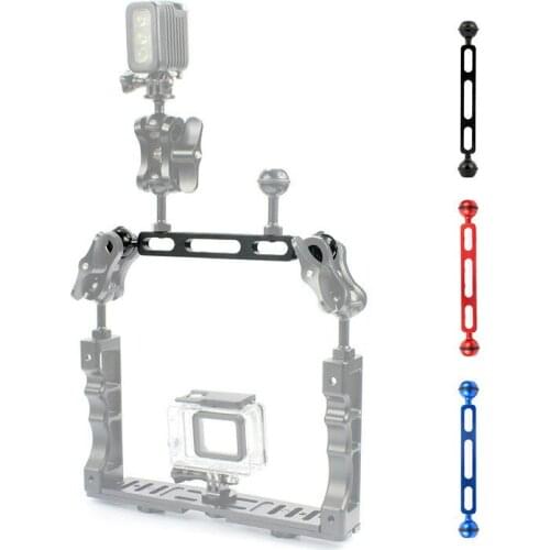 Diving Carbon Fiber Double Ball Head Float Buoyancy Arm for DJI OSMO for Gopro /EKEN Sports SLR Camera Underwater Tray 5-12 Inch