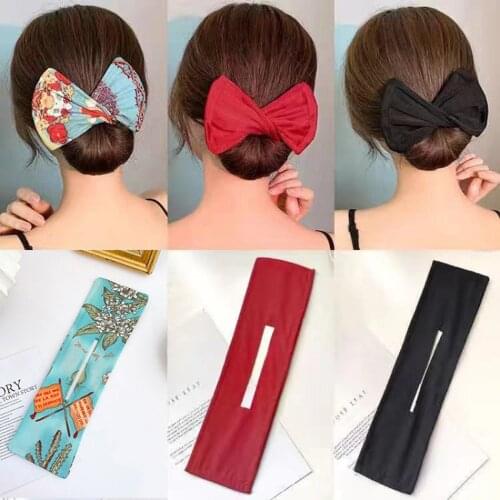 New Chiffon Bowknot Elastic Hair Bands for Women Girls Solid Color Scrunchies Headband Hair Ties Ponytail Holder Hair Accessorie