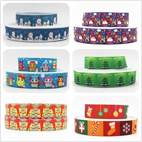 Q&N ribbon 7/8inch 22mm Turtles Santa Christmas Day Printed Grosgrain Ribbon 50yds/roll Free Shipping For Hair Bow Hair Tie