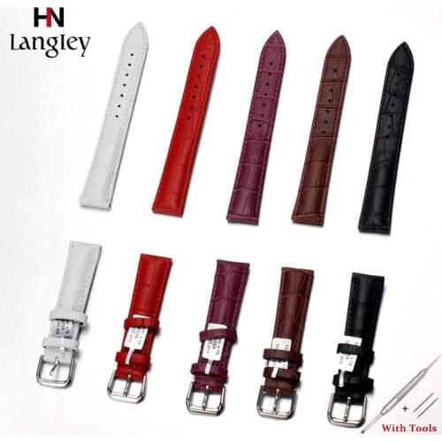 Genuine Leather Watch Straps For Men Women Wristwatch Watchband 12 13 14 16 18 19 20 21 22 24mm Breathable Double Cowhide Strap