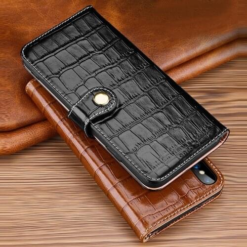 Luxury Crocodile Genuine Leather Wallet Fundas Flip Cover for iPhone11 iPhone 11 Pro XS Max 11pro XR X 7 8 Plus Case Stand Shell