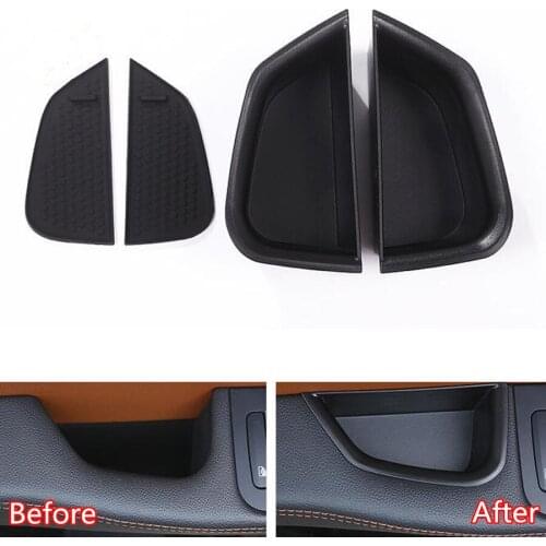 YAQUICKA Car Front Door Handle Storage Box with Non-slip Mats For Alfa Romeo Giulia Stelvio 2017 Car-styling Interior Accessory