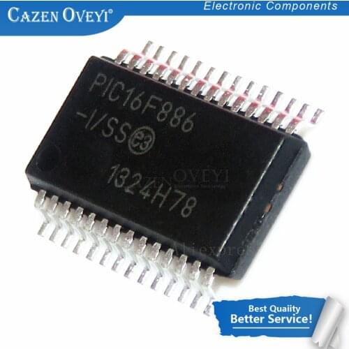 1pcs/lot PIC16F886-I/SS SSOP-28 PIC16F886 SSOP 16F886 SMD Flash Microcontrollers new and original IC In Stock