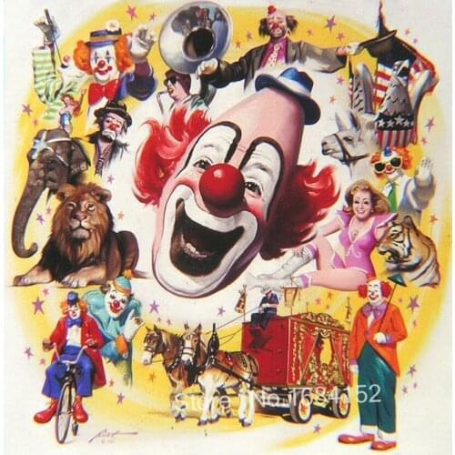 5d diy diamond painting Clown Circus cross stitch diamond mosaic diamond embroidery sale square drill full crafts decor