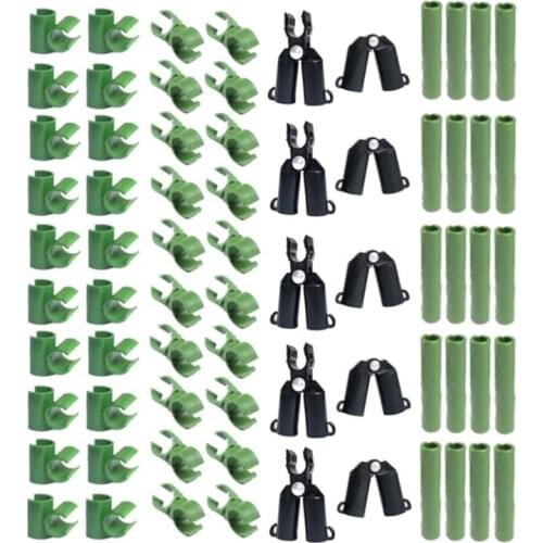 70Pcs Garden Stake Connectors 5 Types 0.43Inch Diameter Adjustable Plant Connector for Plant Stakes Connecting Tubes