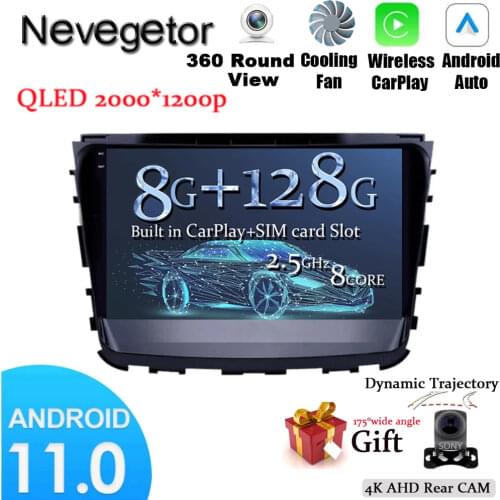 Android 10 For Rexton 2018 2019 Car Radio Multimedia Video Player GPS Navigation NO DVD 2 Din Octa-Core DSP 2.5D IPS