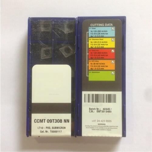 CCMT09T308NN LT10 CNC blade carbide insert 10pcs/lot original CCMT 09T308 NN LT10