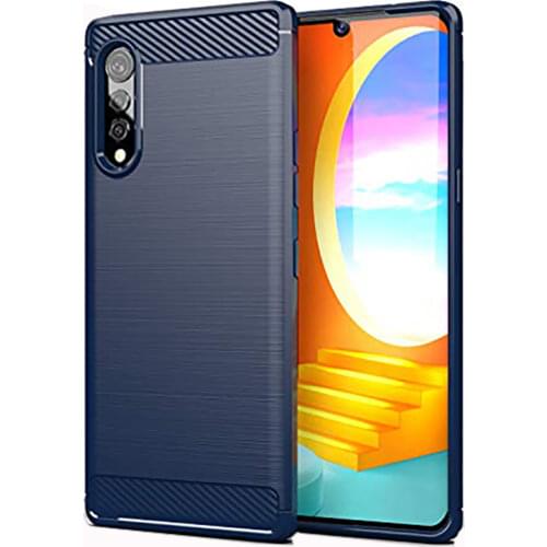 For LG Velvet Case LG K22 K22 Plus LG k32 Soft TPU Rubber Shockproof Bumper Carbon Fiber Case Protective Phone Case For LG K22