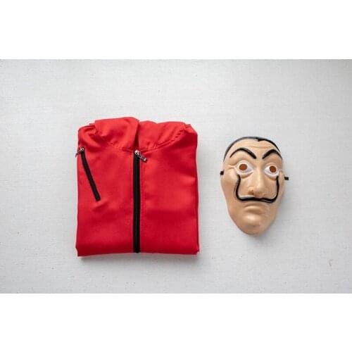 Disfraz De La Casa De Papel, Cosplay, máscara para fiesta De Halloween, Heist y mascarilla facial