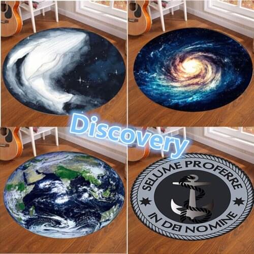 Creative simple Carpets Living room/bedroom cartoon Round printed carpet Child room computer chair Floor tapetes para casa sala