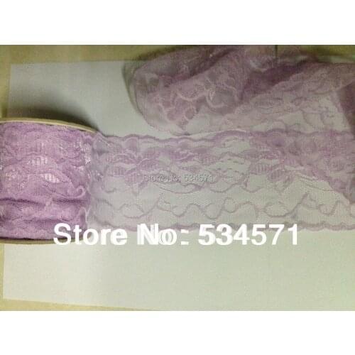100meters/lot 8cm width lavender mauve light ink colors polyester lace embroidered mesh lace trim for garment handicraft wedding