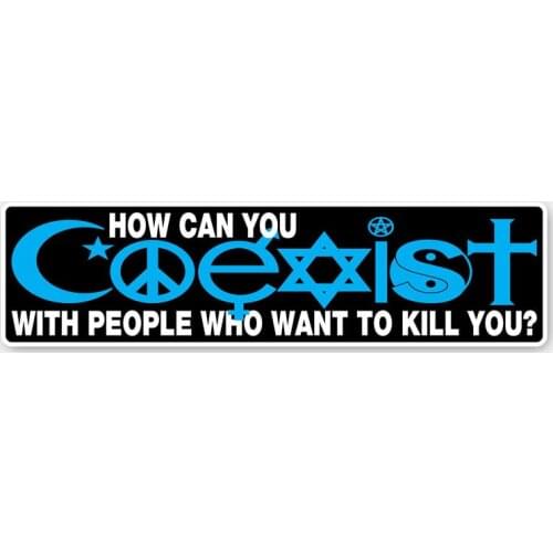 Personality 14.8CM*3.7CM Creative How Can You Coexist with People That Want To Kill You Car Sticker Motorcycle Window Decal