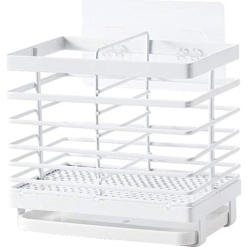 Wall Mounted Kitchen Cutlery Drainer Spoon Fork Chopsticks Holder Multi-Function