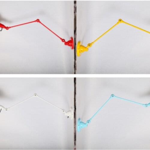 Wall lamp reminisced retractable double vintage,folding rod- With Switch RH loft wall lamp mechanical arm france Jielde