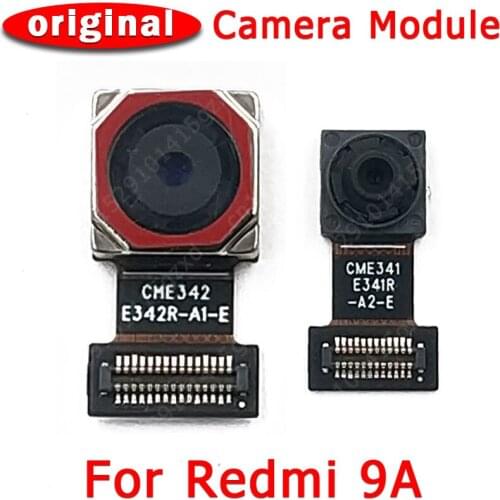 Original Front and Rear Back Camera For Xiaomi Redmi 9A Main Facing Camera Module Flex Cable Replacement Spare Parts
