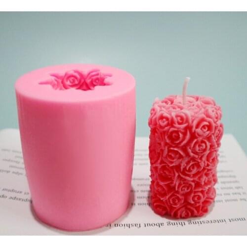 3D Rose Style Silicone Mold Diy Handmade Candle Mold Soap Mold Candle Making Tools Creative Cake Decoration Tools Baking Tools