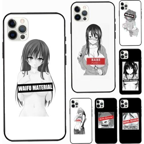 Sugoi Senpai Anime waifu Sexy Silicone Case For iPhone 12 Mini 11 Pro Max 7 8 Plus X XS Max XR 5S SE 2020 Back Cover