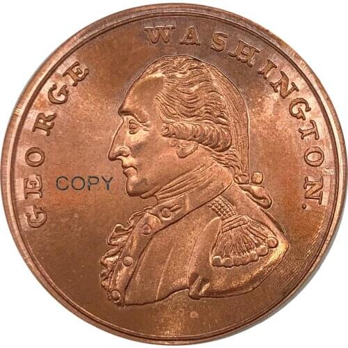 United States Of Amecira 1795 Undated Liberty And Security Penny George Washington Red Copper Copy Coin