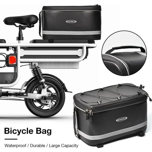 12L Bicycle Bag Mountain Bike Saddle Rack Trunk Bag Luggage Carrier Waterproof Large Capacity Riding Pouch Carrier For Cycling