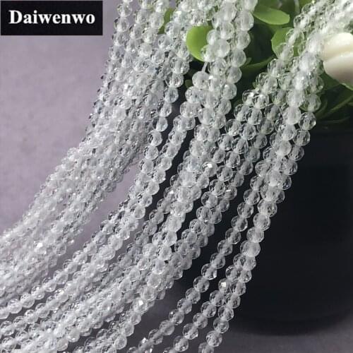 Topaz Small White Beads 2/3/4mm Natural Loose Stone Cut Shining DIY Gem