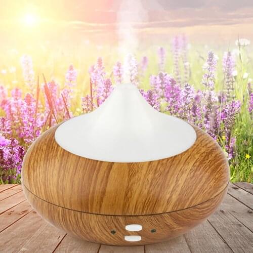 Aroma Essential Oil Diffuser Ultrasonic Wood Humidifier with Wood 7 Colors Changing LED Lights for Office Home Spa Aromatherapy