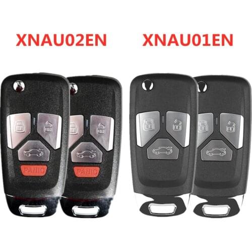 3pcs/lot XHORSE XNAU01EN XNAU02EN for Audi Style Wireless VVDI Universal Flip Remote Key work with for VVDI Key Tool