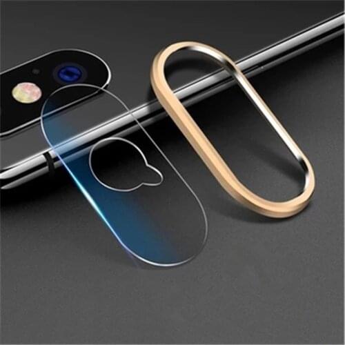 SIANCS Luxury Camera Guard Circle Metal Lens Protector Case Cover Ring Bumper +Lens Film tempered glass for iPhoneXs Xsmax lens