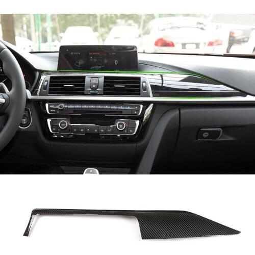 1pcs Real Carbon Fiber Center Console Decoration Panel Trim for BMW 3 4 Series F30 M3 M4 2014-2018 LHD Vehicles Accessories