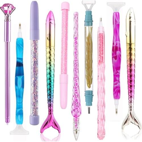 1PC Multi Styles Point Drill Pens Crystal Diamond Painting Pen DIY Cross Stitch Embroidery Crafts Sewing Diamond Painting Tool