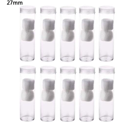 10Pcs Clear Round Screw Top Coin Tubes Storage Holder Protector Collection Box Case for 20.5mm/25mm/27mm/30mm Coins or Capsules