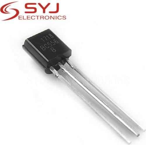 100pcs/lot BC556B bc556 0.1A 65V PNP in-line TO-92 In Stock