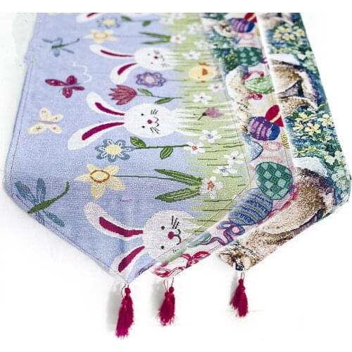 200*35cm Easter Table Runners Cute Table Flag Tablecloths Party Decoration Home Decor New Arrivel