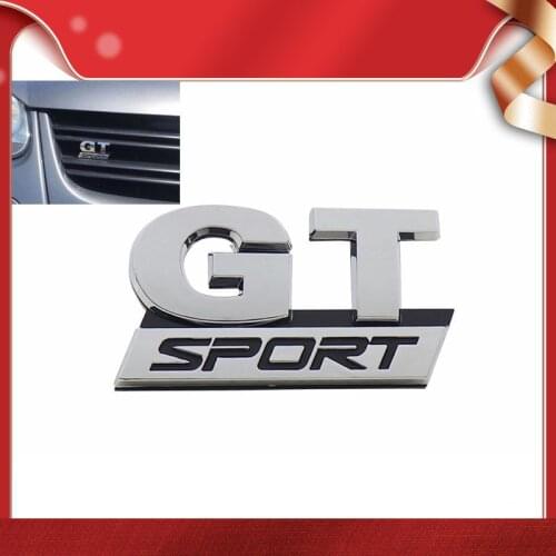 3D Chrome GT SPORT for Golf MK5 GT 06-09 car Nameplate Front Grill Grille Badge Emblem