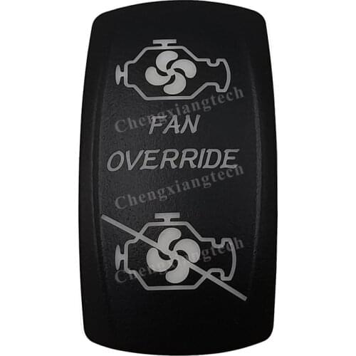 Car Boat Truck Backlit Swtich Cap- Laser Engraving -FAN OVERRIDE -for Led Carling Arb Narva 4x4 RV Rocker Switch, Cover Only