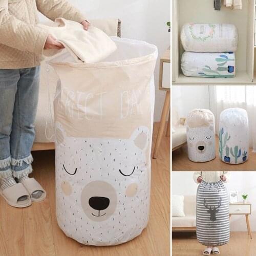 Large Organizer Storage Bag with Drawstring Stuffed Toy Packing Bag Quilt Pillow Blanket Organizer Clothes Luggage Storage Bag