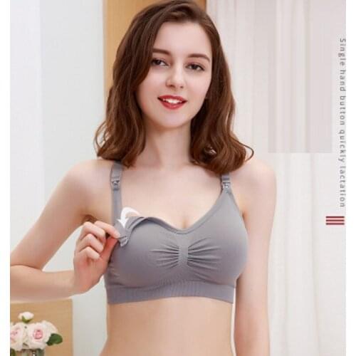 Woman Full Bust Seamless Nursing Maternity Bras Comfortable Sexy Chest Underwear Big Push Up Brassiere Gorge Allaitement