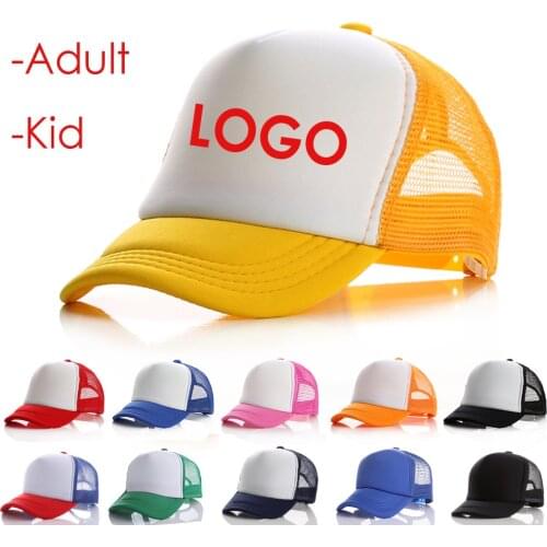 Caluriri Children Cap Adult Custom Printed Logo Custom Spring Summer Sun School Cap Mesh Hat Advertising Cap Kids Baseball Cap