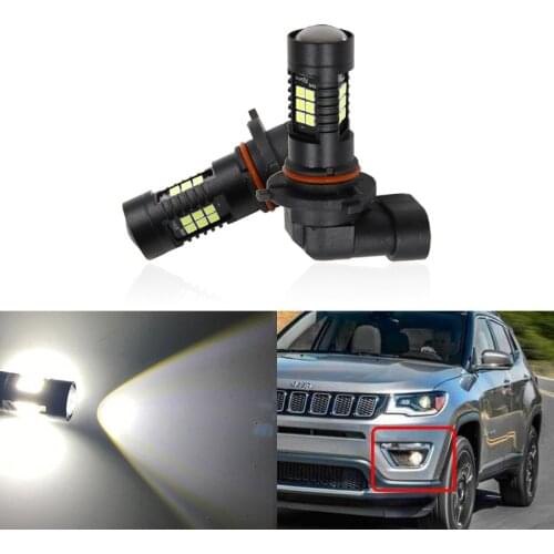 For Jeep Compass 2007-2019 2x CANBus White H10 9145 PSX24W 2504 H11LL Led 3030-SMD Projector Front Fog Light Bulbs