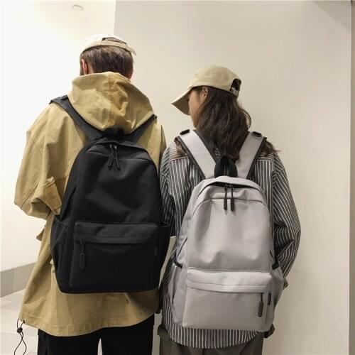 Unisex Shoulder Travel Bag Male Men Backpack New Solid Color Fashion School Bag for Teenage Backpacks