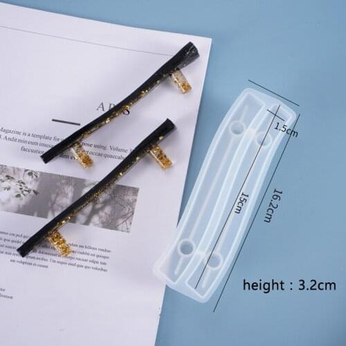 Fruit Tray Handle Silicone Molds DIY Decorative Handle Crafts Crystal Clear Epoxy Resin Mold Bending Tray Handle Mould