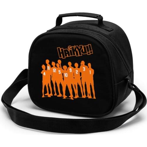 Haikyuu Children fashion lunch bag thermal insulated bag travel casual insulated picnic bag